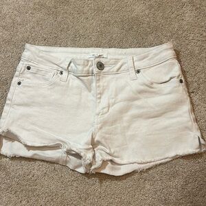 sts blue white jean shorts size 27
